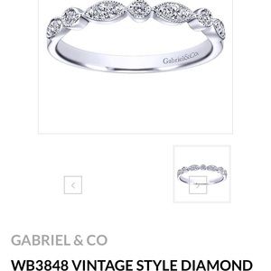 Gabrielle & Co. WB3848 14k WG antique diamond band